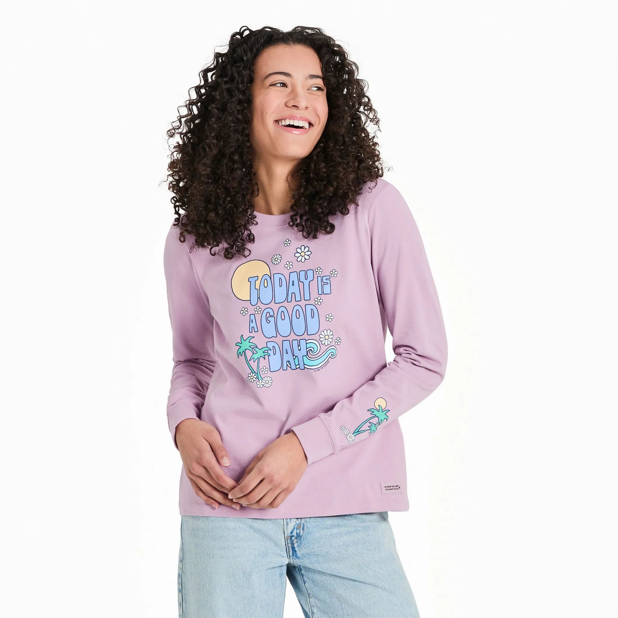 Women's Good Day Long Sleeve Crusher Tee Life is Good