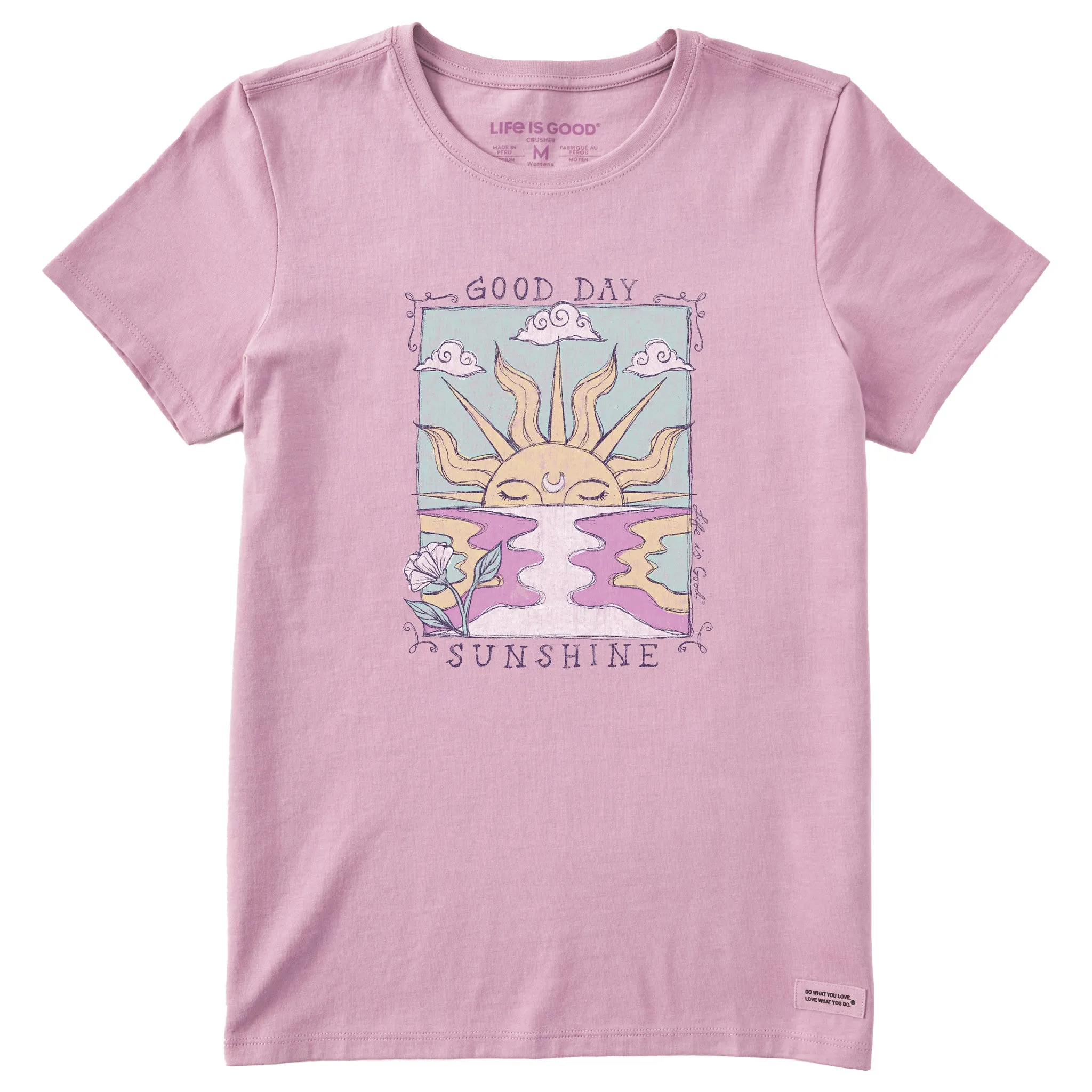 Women's Good Day Sunshine Ocean Short Sleeve Crusher Tee Life is Good