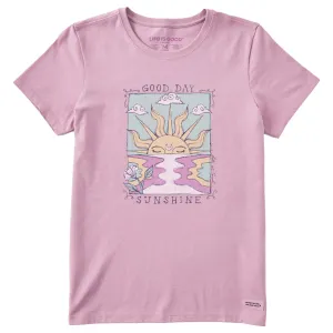 Women's Good Day Sunshine Ocean Short Sleeve Crusher Tee Life is Good