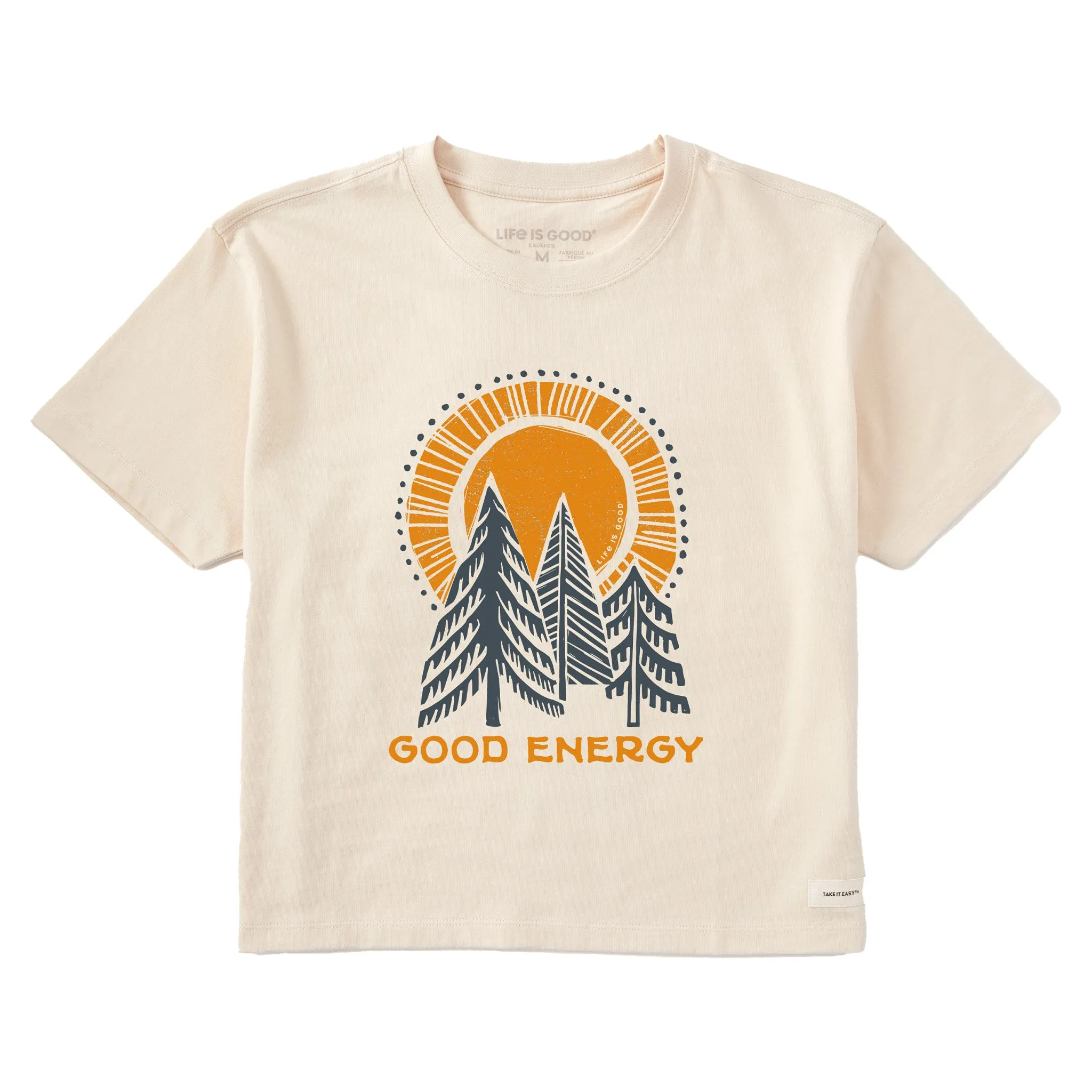 Women's Good Energy Trees Short Sleeve Crusher Boxy Tee Life is Good