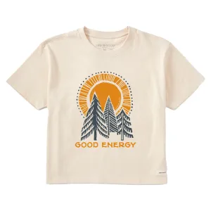 Women's Good Energy Trees Short Sleeve Crusher Boxy Tee Life is Good
