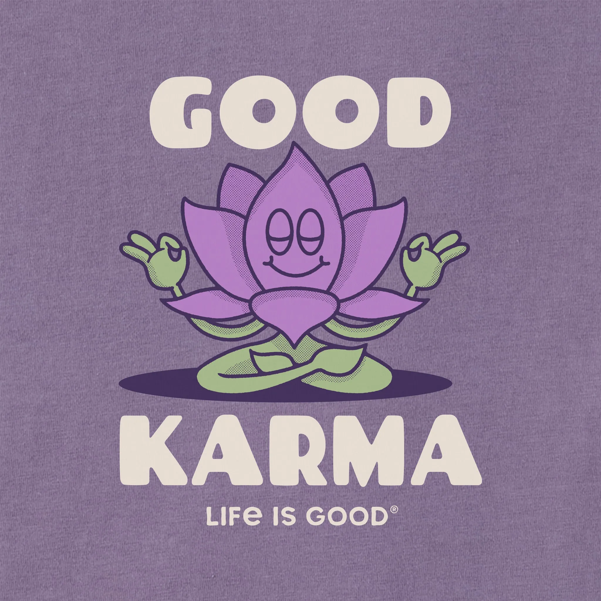 Women's Good Karma Lotus Crusher Boxy Tank Life is Good