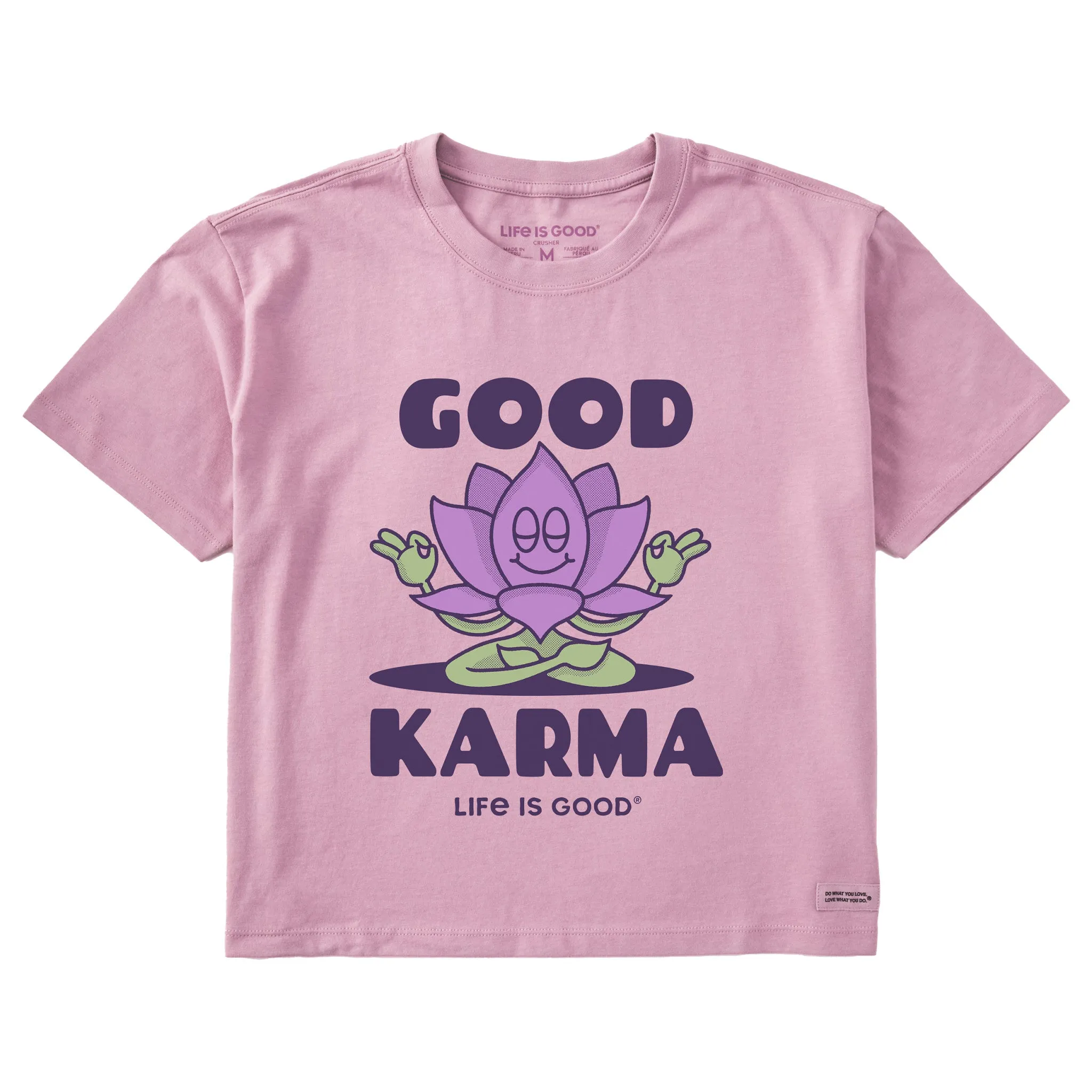 Women's Good Karma Lotus Short Sleeve Crusher Boxy Tee Life is Good