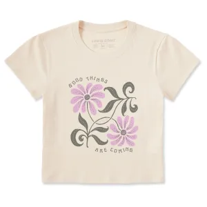 Women's Good Things are Coming Daisies Crusher-LITE Shrunken Tee Life is Good