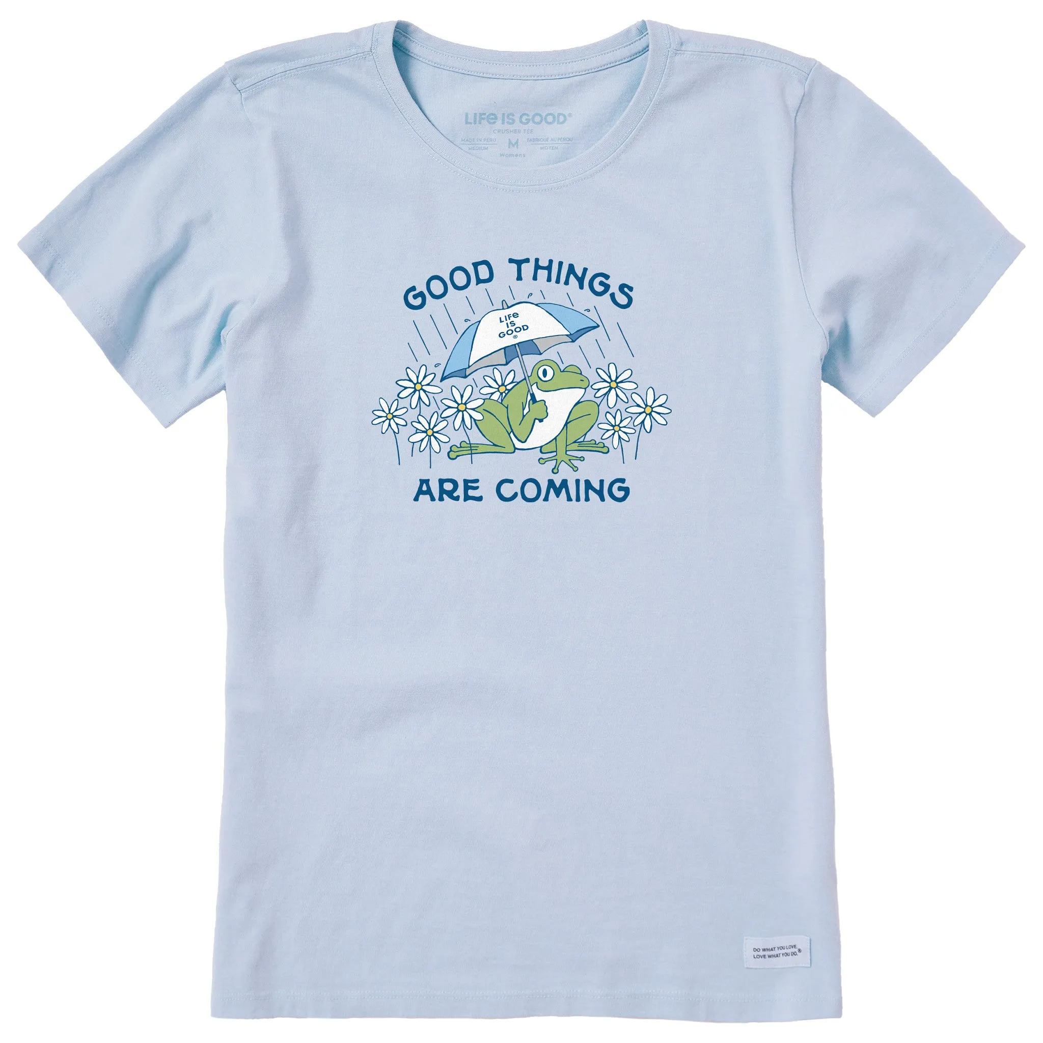 Women's Good Things Are Coming Frog Short Sleeve Crusher Tee Life is Good