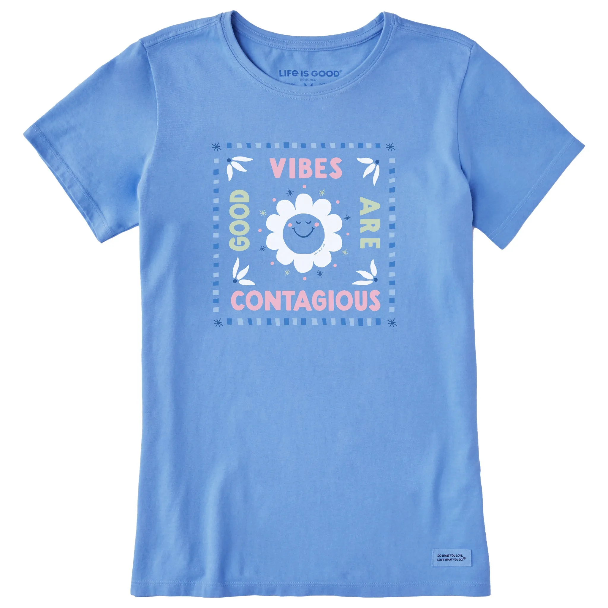 Women's Good Vibes are Contagious Sun Short Sleeve Tee Life is Good