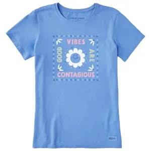 Women's Good Vibes are Contagious Sun Short Sleeve Tee Life is Good