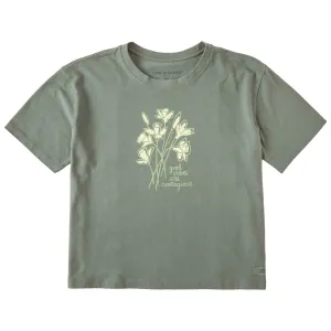Women's Good Vibes Daffodils Short Sleeve Crusher Boxy Tee Life is Good