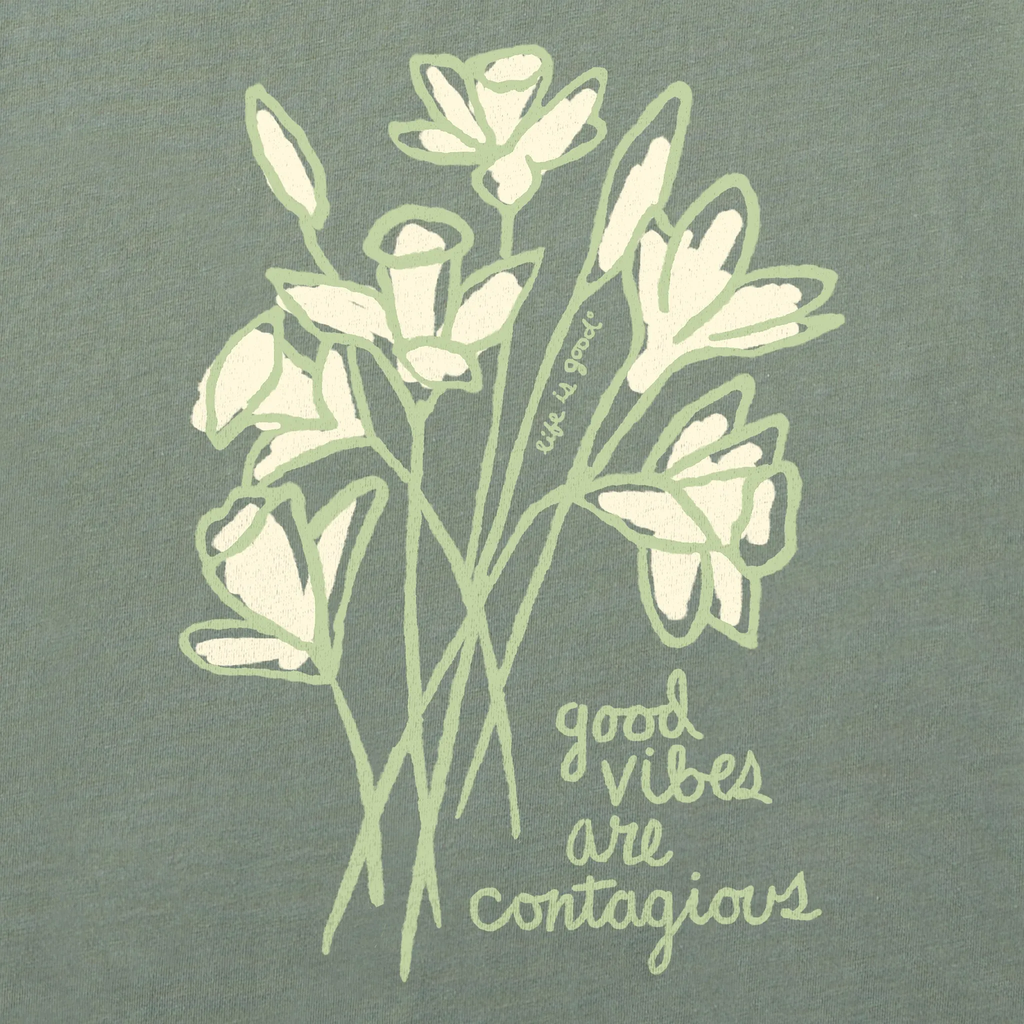 Women's Good Vibes Daffodils Short Sleeve Crusher Tee Life is Good