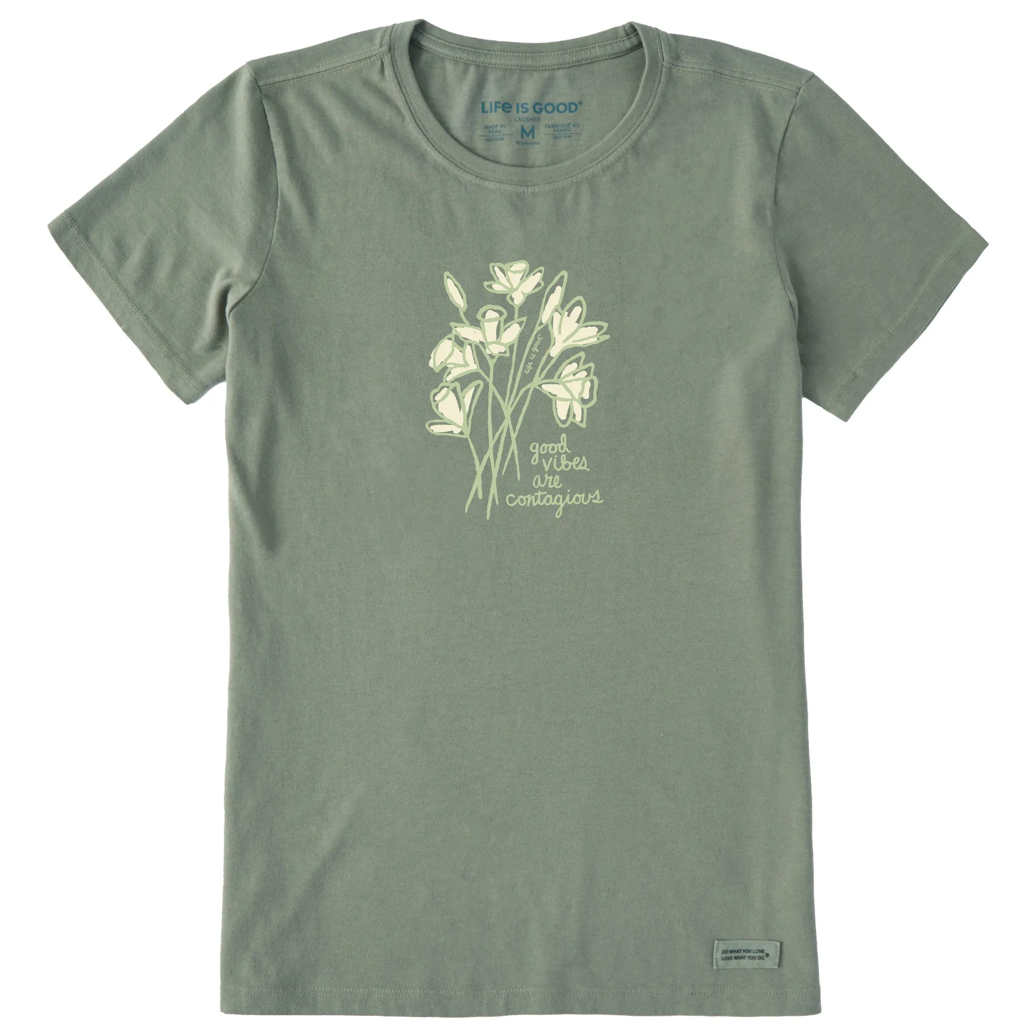 Women's Good Vibes Daffodils Short Sleeve Crusher Tee Life is Good