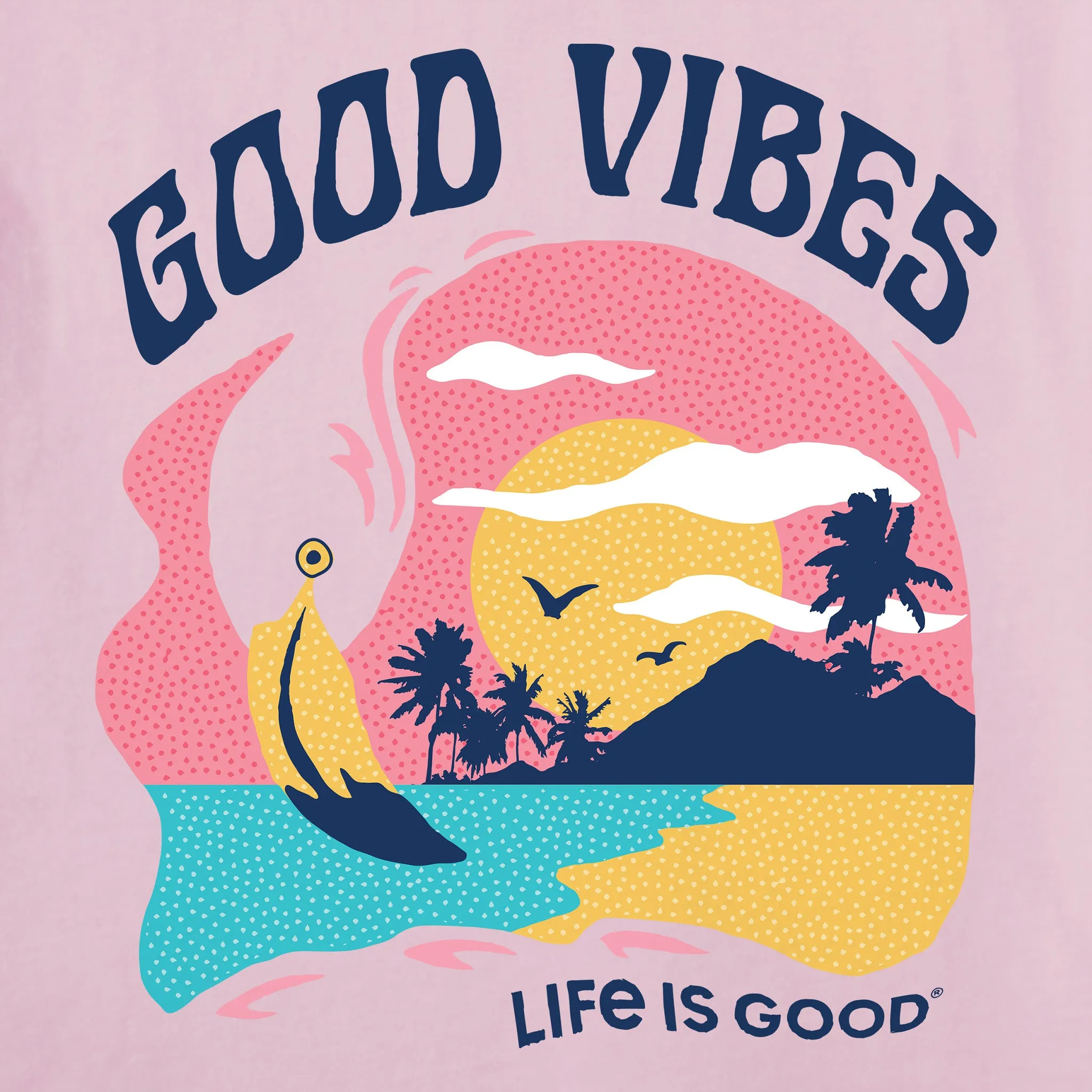 Women's Good Vibes Flamingo Crusher Tank Life is Good