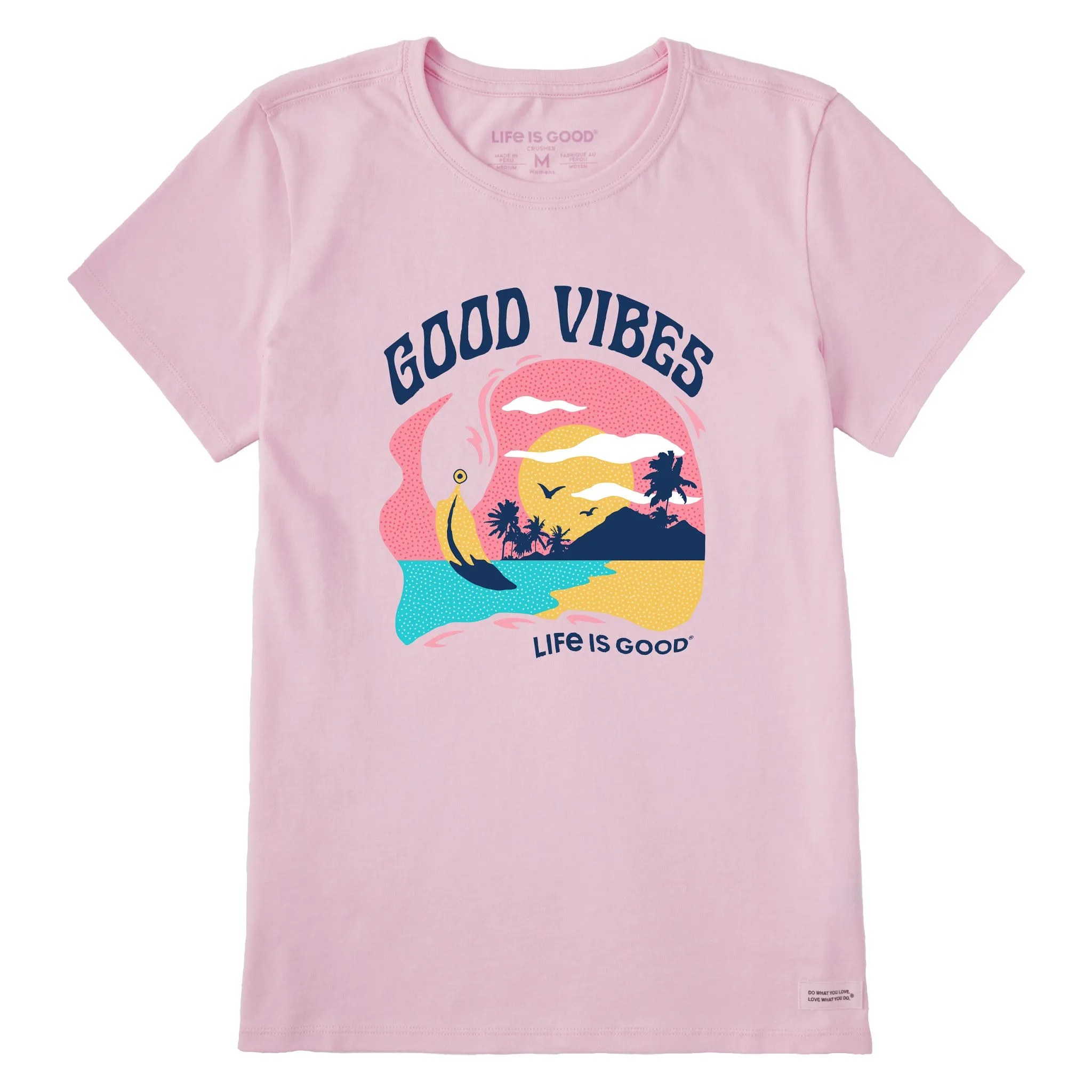 Women's Good Vibes Flamingo Short Sleeve Tee Life is Good