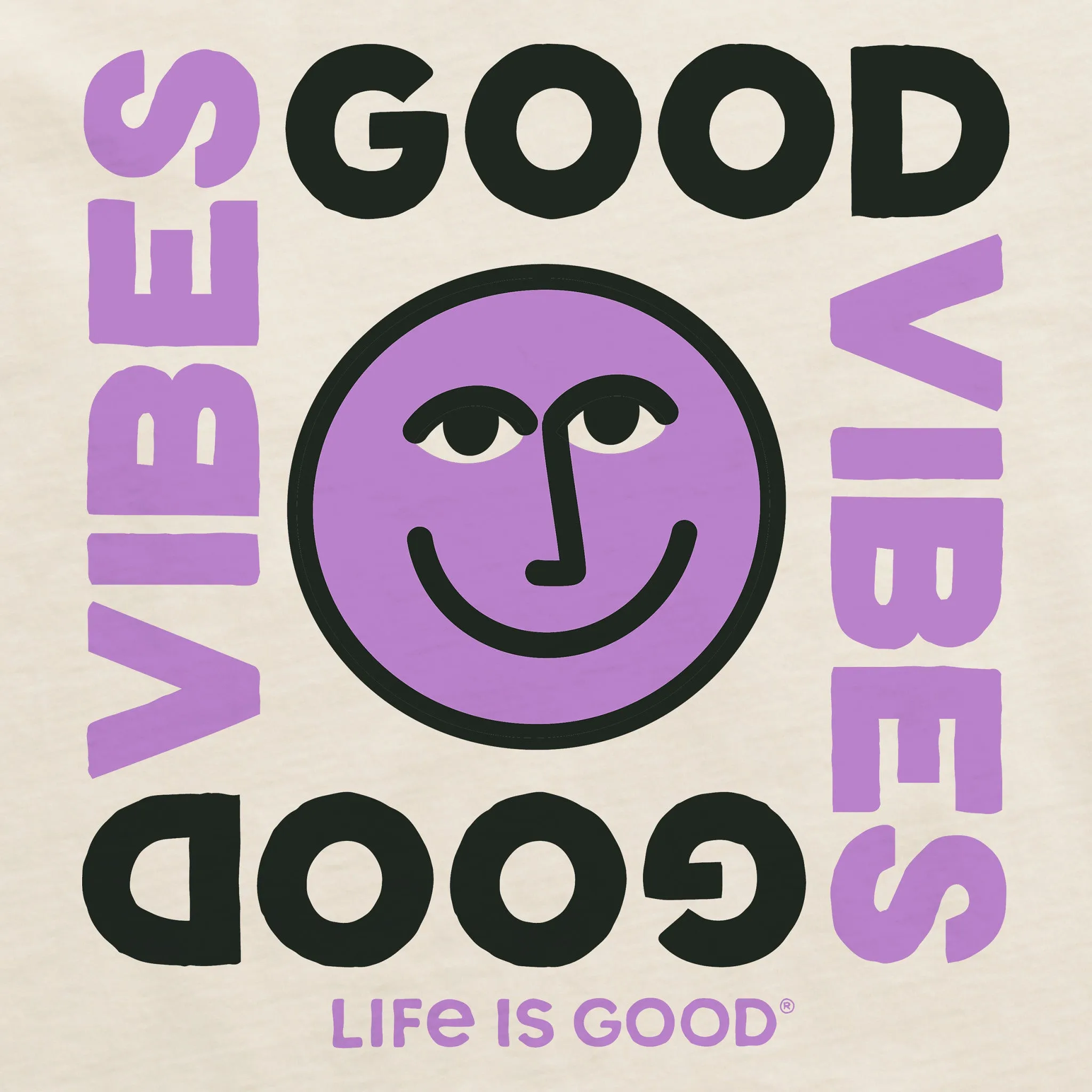 Women's Good Vibes Smile Short Sleeve Crusher Tee Life is Good