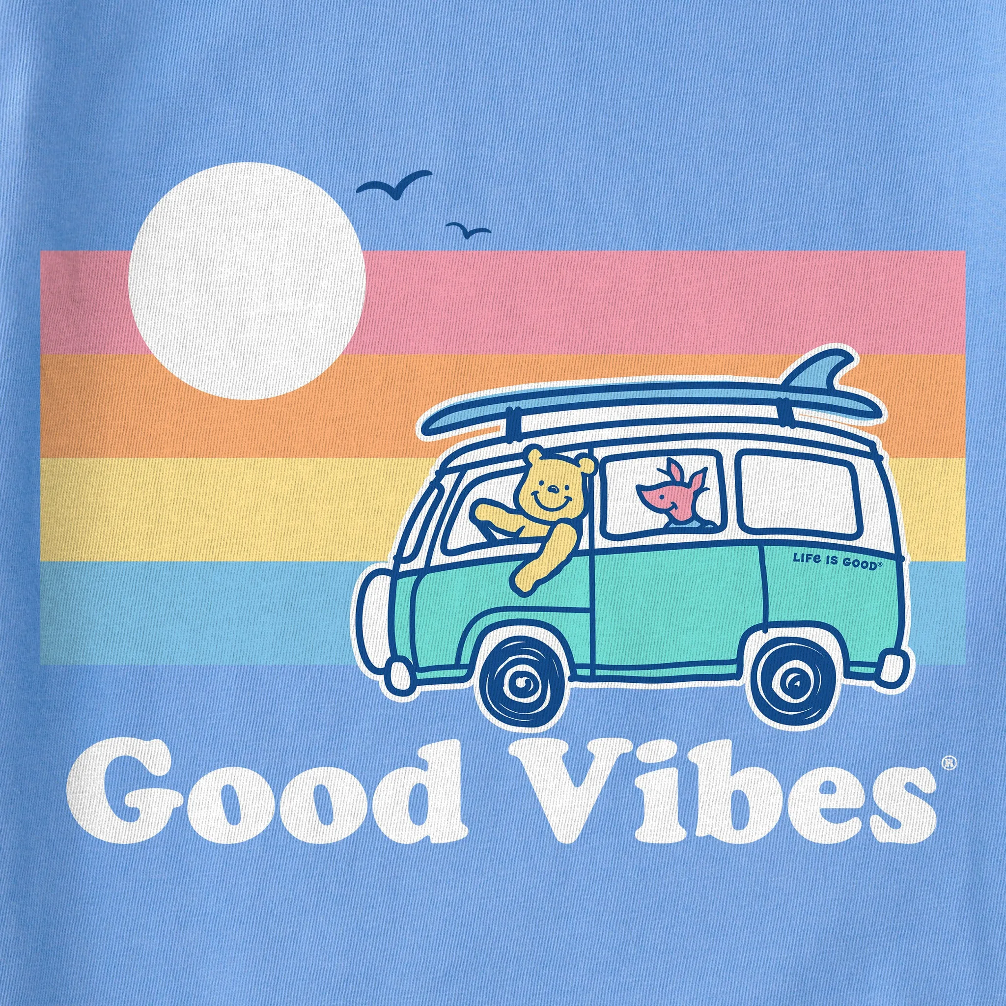 Women's Good Vibes Winnie & P Van Short Sleeve Tee Life is Good