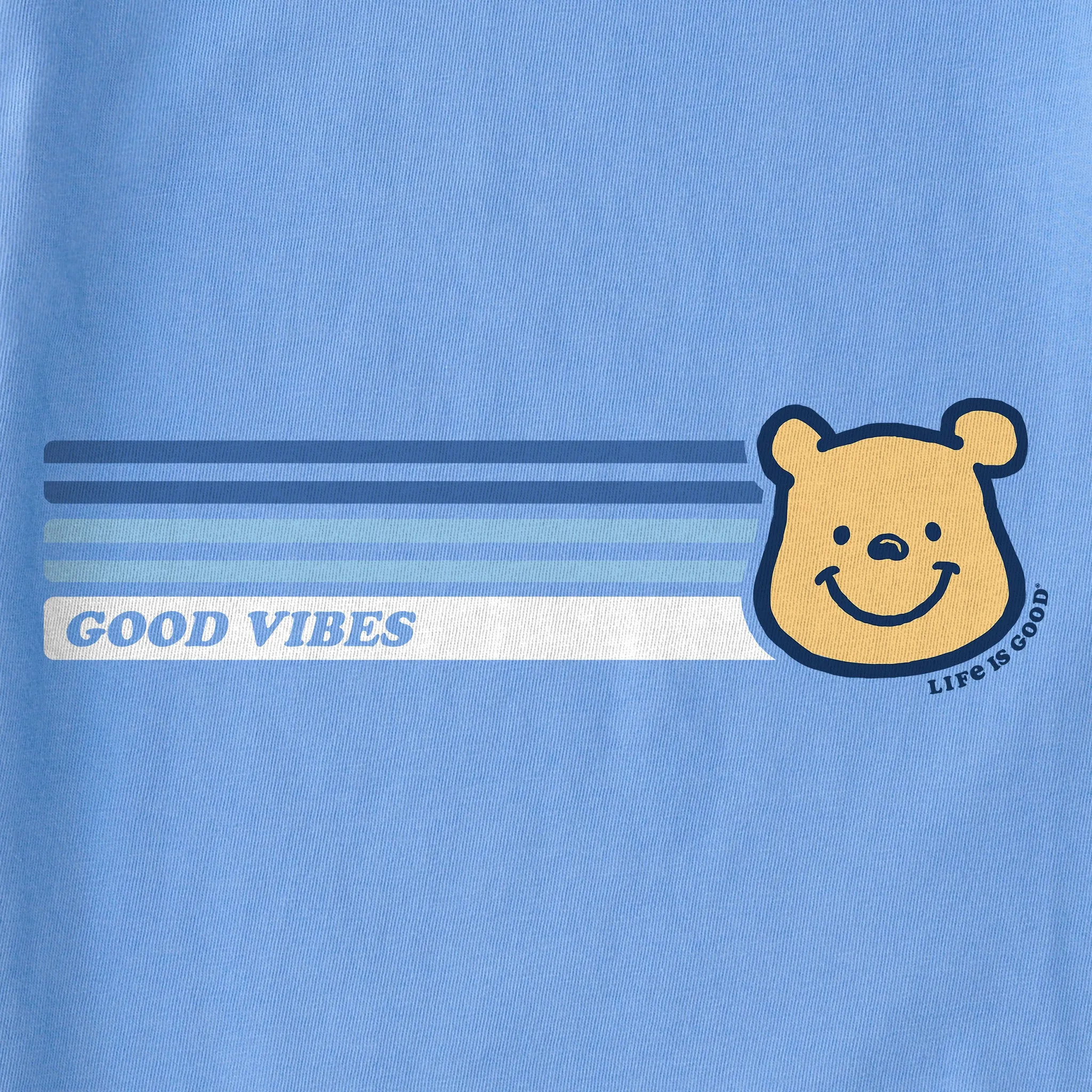 Women's Good Vibes Winnie Stripes Short Sleeve Vee Life is Good