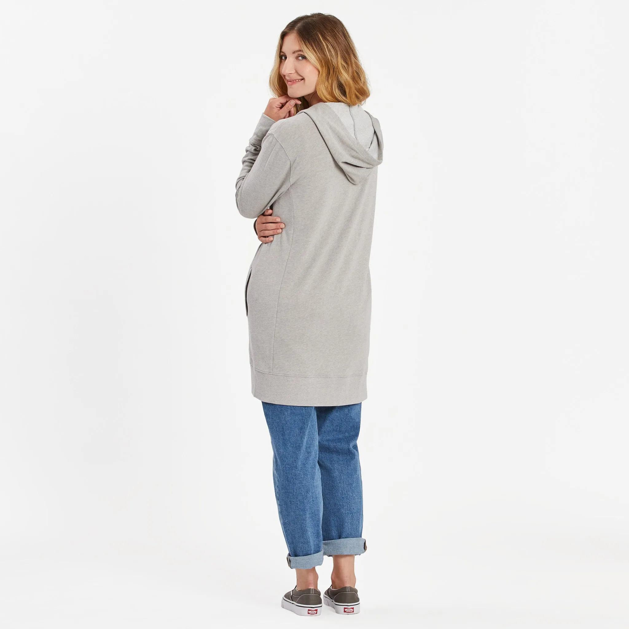 Women's Good Vibes Wordmark Beyond Hip French Terry Tunic Life is Good
