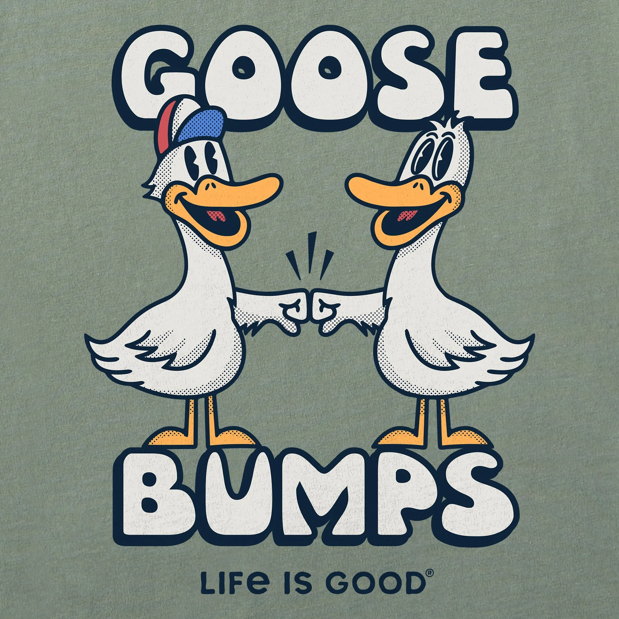 Women's Goose Bumps Mascot Short Sleeve Crusher Boxy Tee Life is Good
