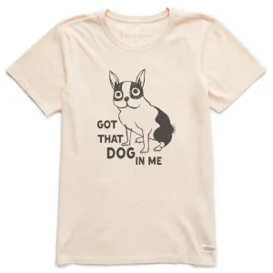 Women's Got That Dog in Me Frenchie Short Sleeve Crusher Tee Life is Good