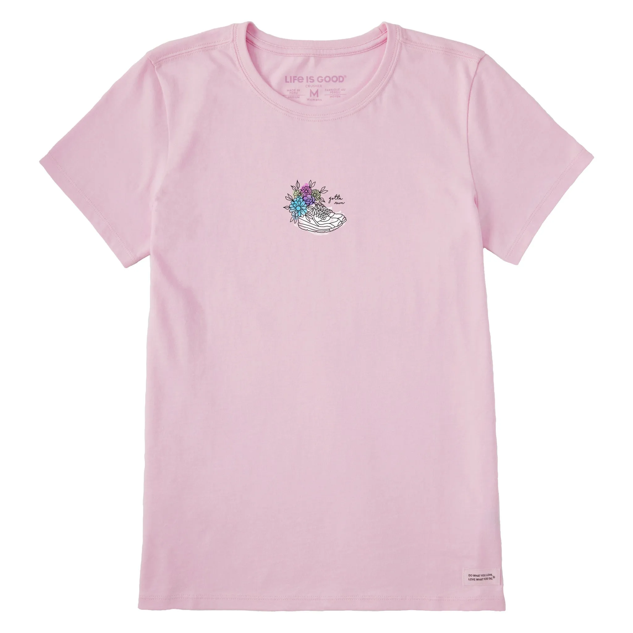 Women's Gotta Run Floral Sneakers Short Sleeve Tee Life is Good