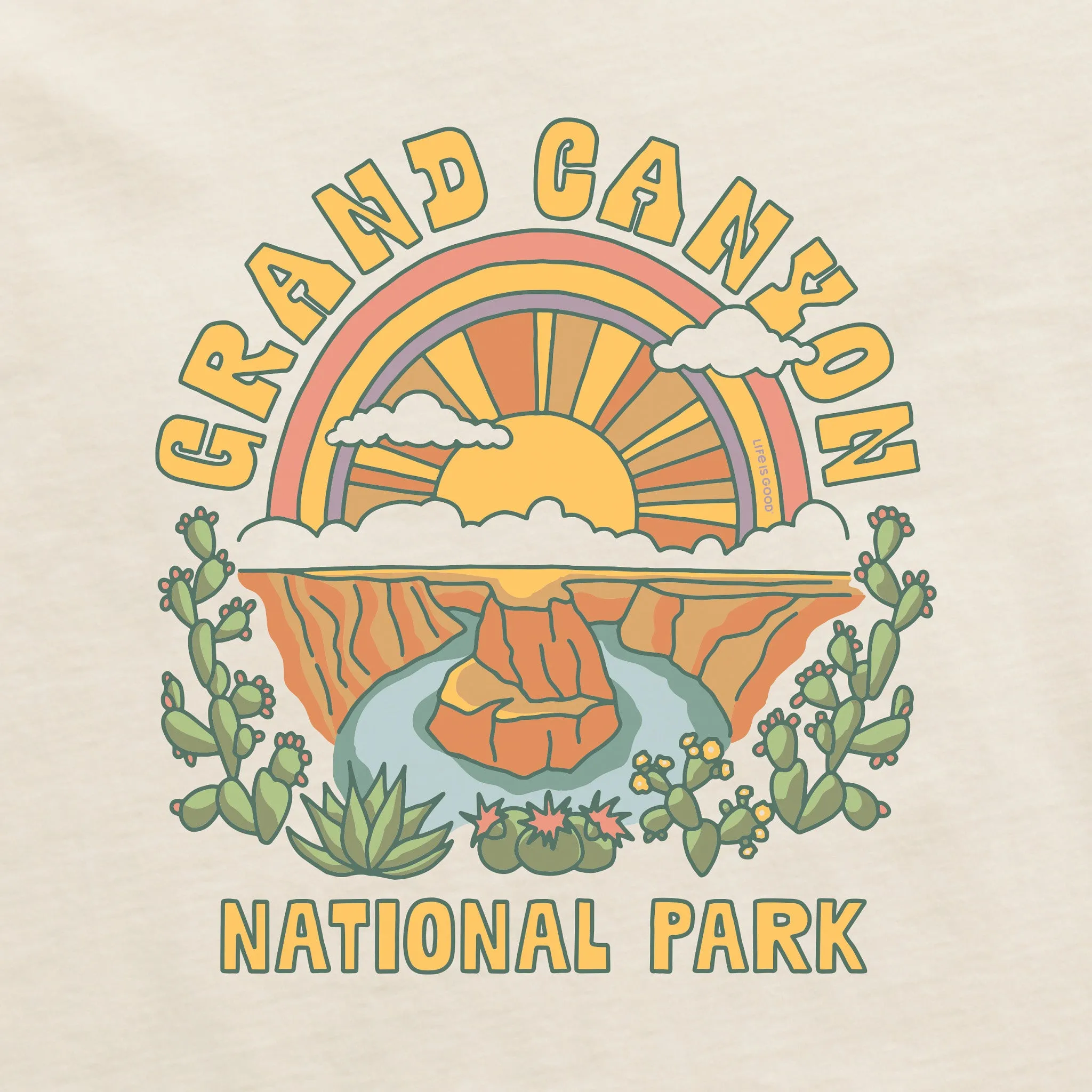 Women's Grand Canyon Poster Simply True Crew Life is Good
