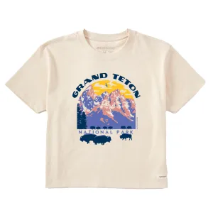 Women's Grand Tetons Short Sleeve Crusher Boxy Tee Life is Good
