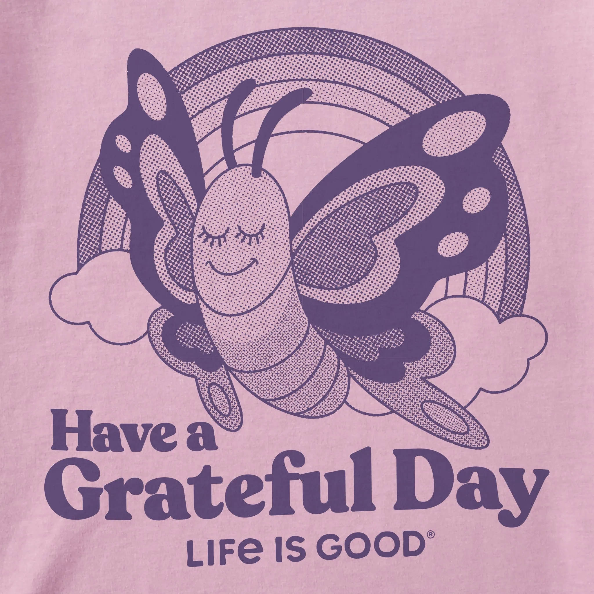 Women's Grateful Day Butterfly Short Sleeve Tee Life is Good