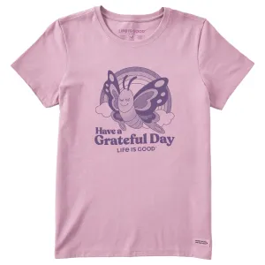 Women's Grateful Day Butterfly Short Sleeve Tee Life is Good