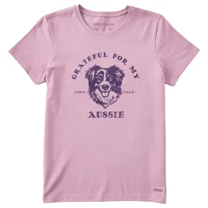 Women's Grateful for my Aussie Short Sleeve Tee Life is Good