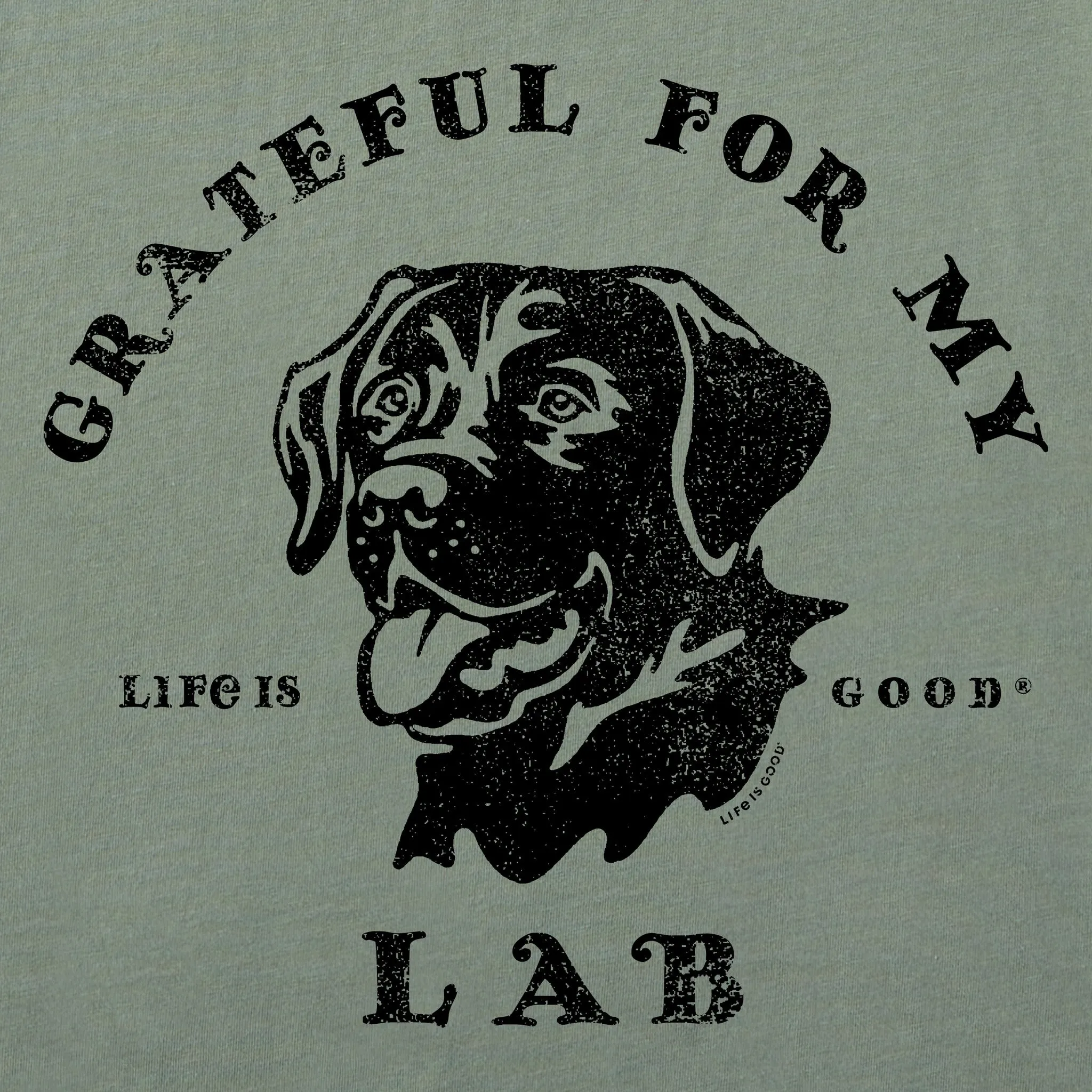 Women's Grateful for my Lab Short Sleeve Crusher Boxy Tee Life is Good