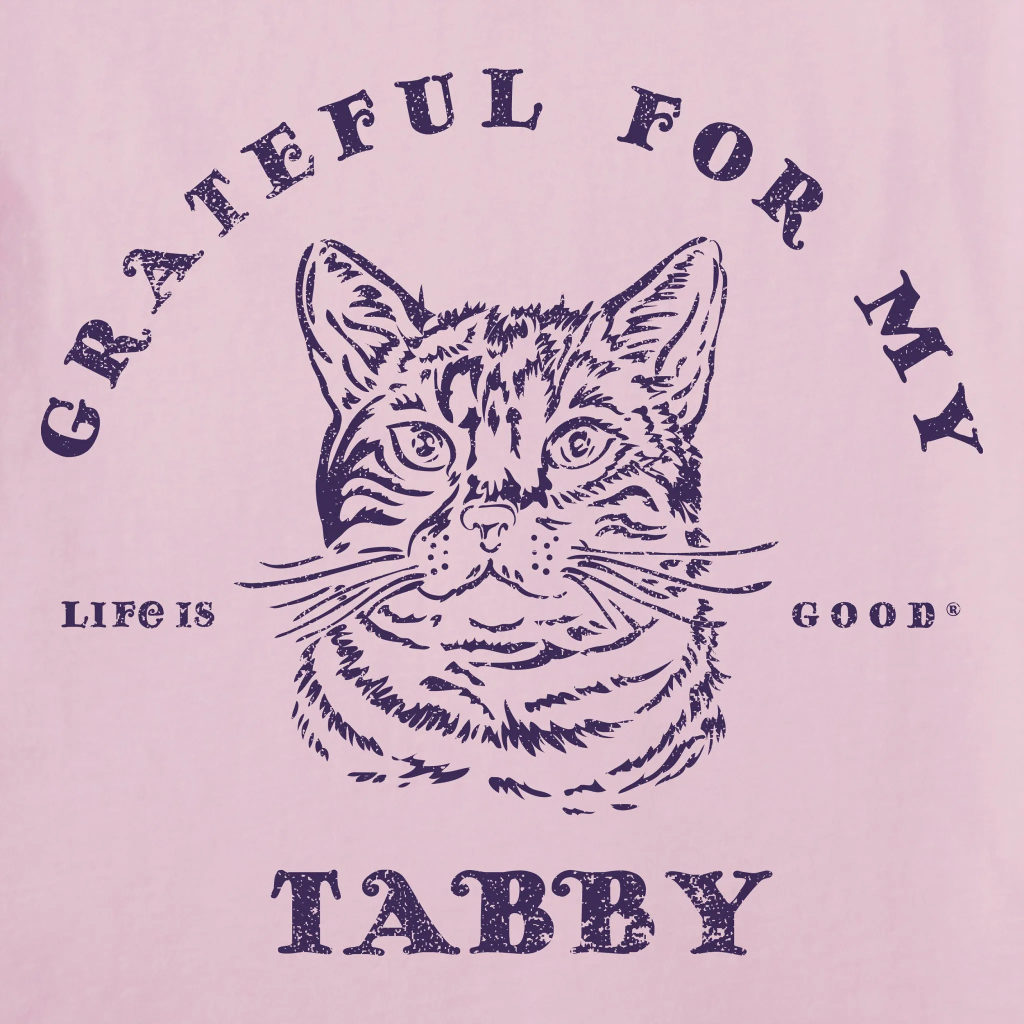 Women's Grateful for my Tabby Short Sleeve Tee Life is Good