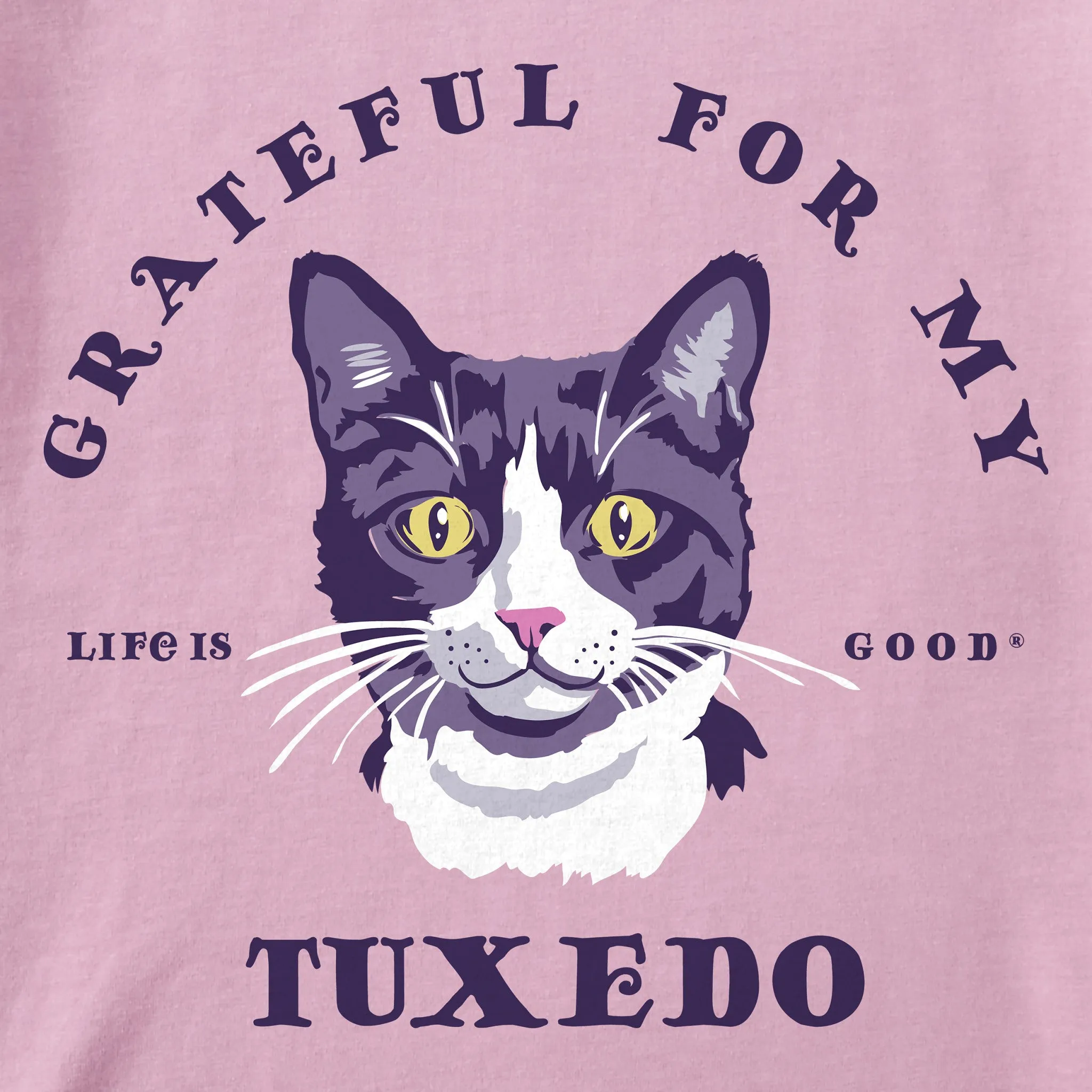 Women's Grateful for my Tuxedo Short Sleeve Tee Life is Good