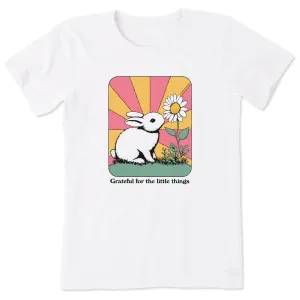 Women's Grateful for the Little Things Bunny Short Sleeve Crusher Tee Life is Good