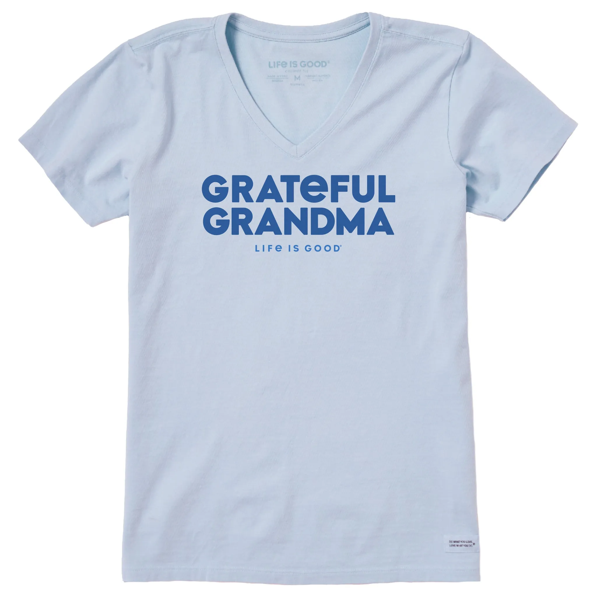 Women's Grateful Grandma Short Sleeve Crusher Vee Life is Good