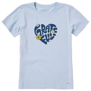 Women's Grateful Heart Short Sleeve Crusher Tee Life is Good