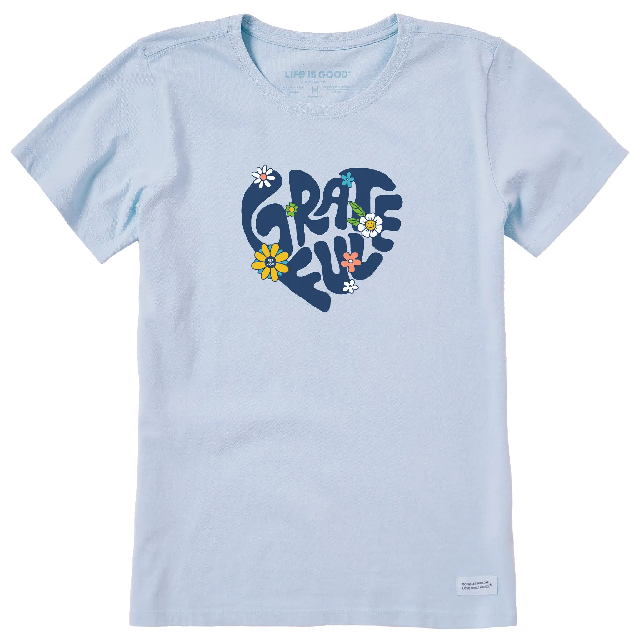 Women's Grateful Heart Short Sleeve Crusher Tee Life is Good