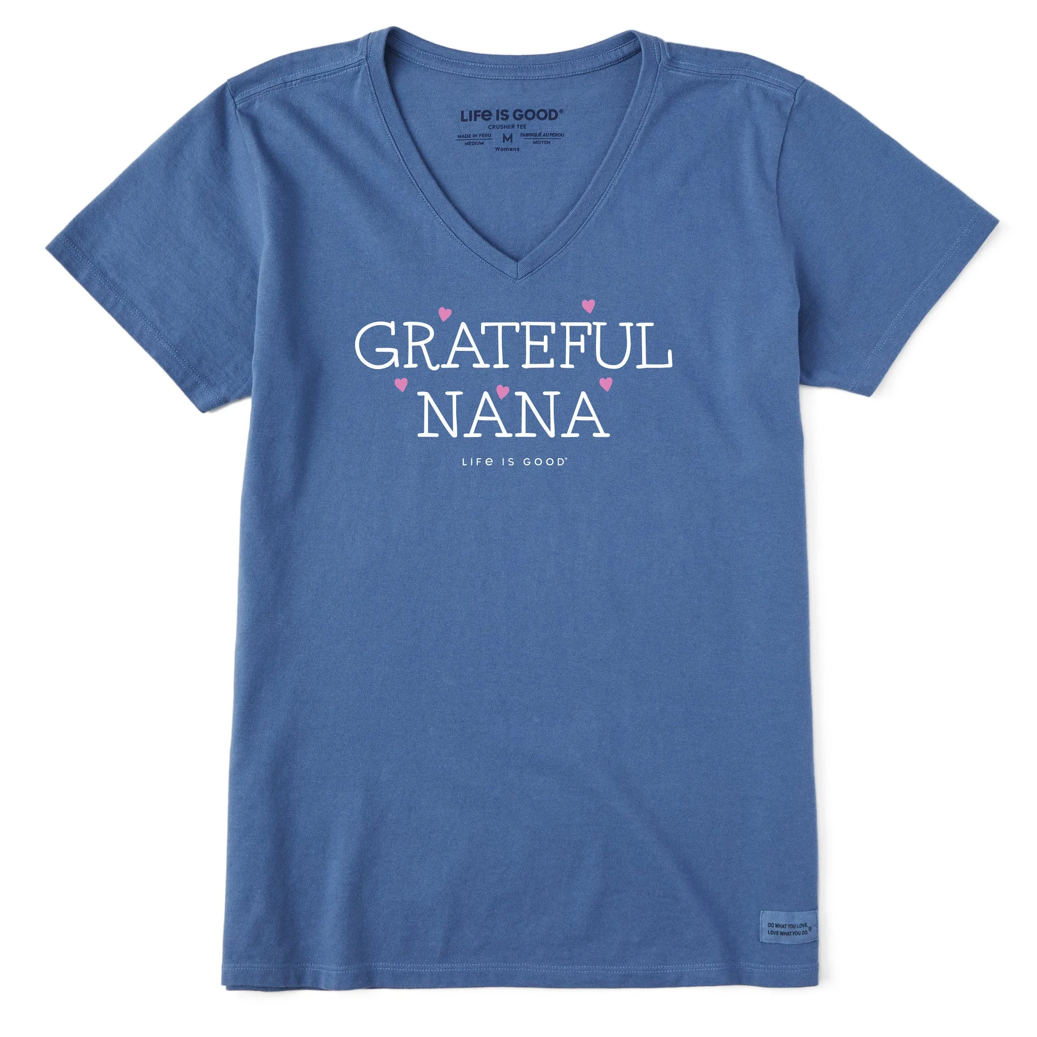 Women's Grateful Nana Short Sleeve Crusher Vee Life is Good