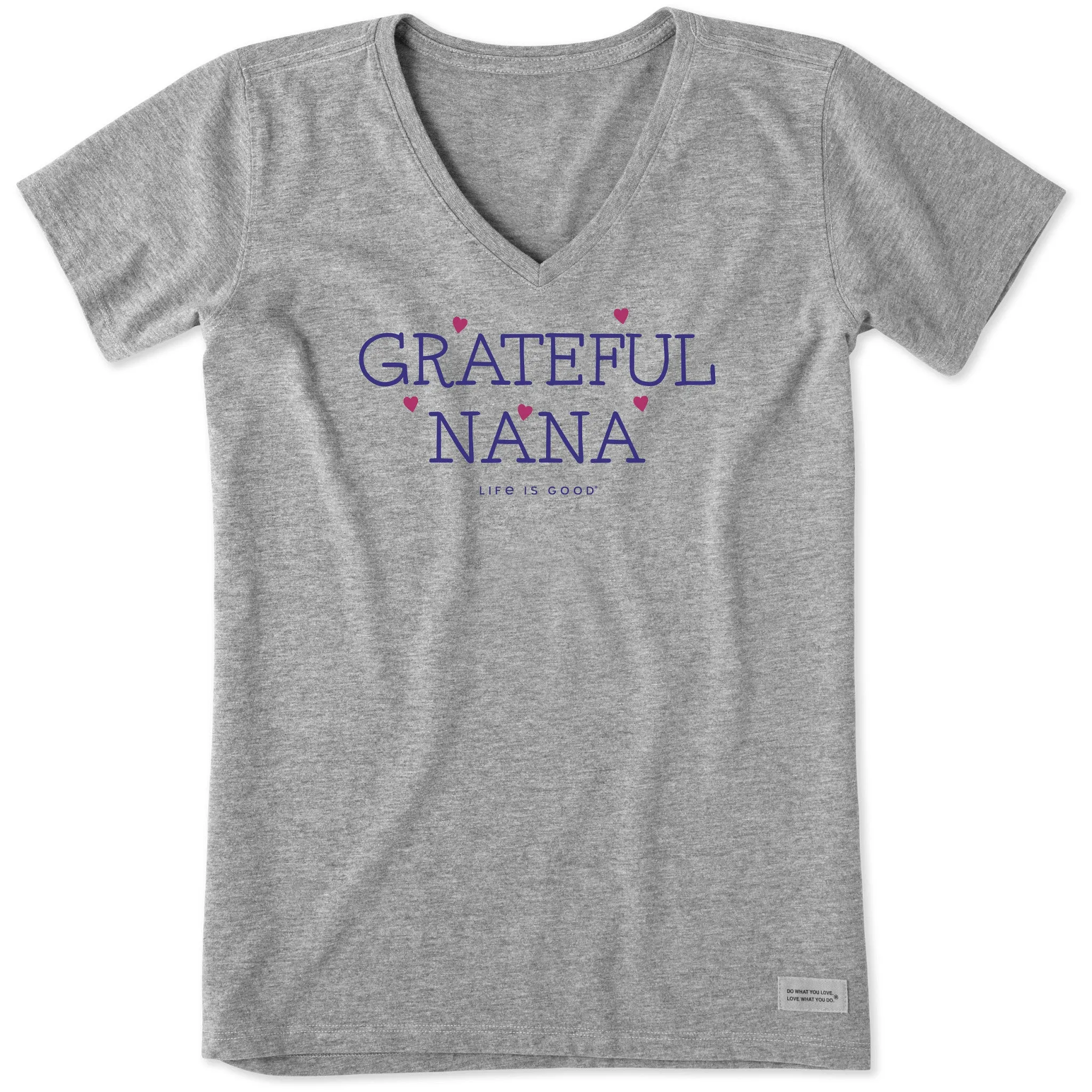 Women's Grateful Nana Short Sleeve Crusher Vee Life is Good