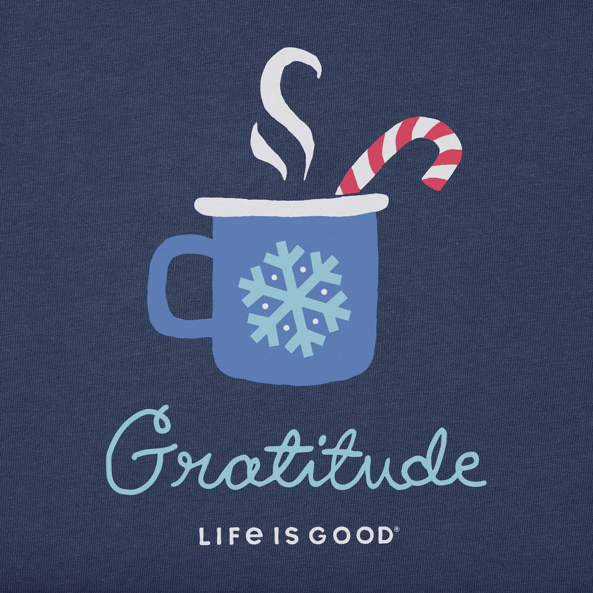Women's Gratitude Mug Lightweight Sleep Tee Life is Good