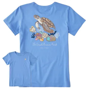 Women's Great Barrier Reef Sea Turtle Short Sleeve Tee Life is Good