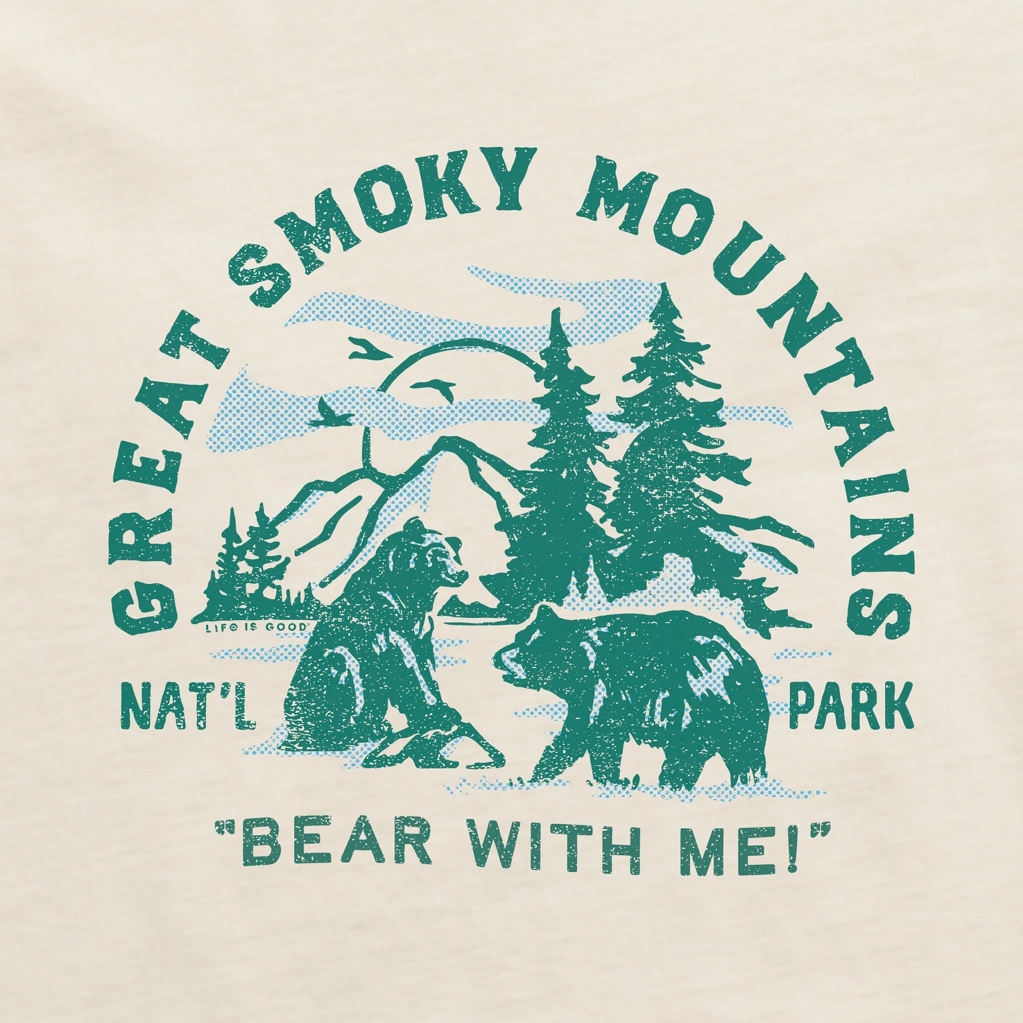 Women's Great Smoky Bear With Me Long Sleeve Crusher Boxy Tee Life is Good