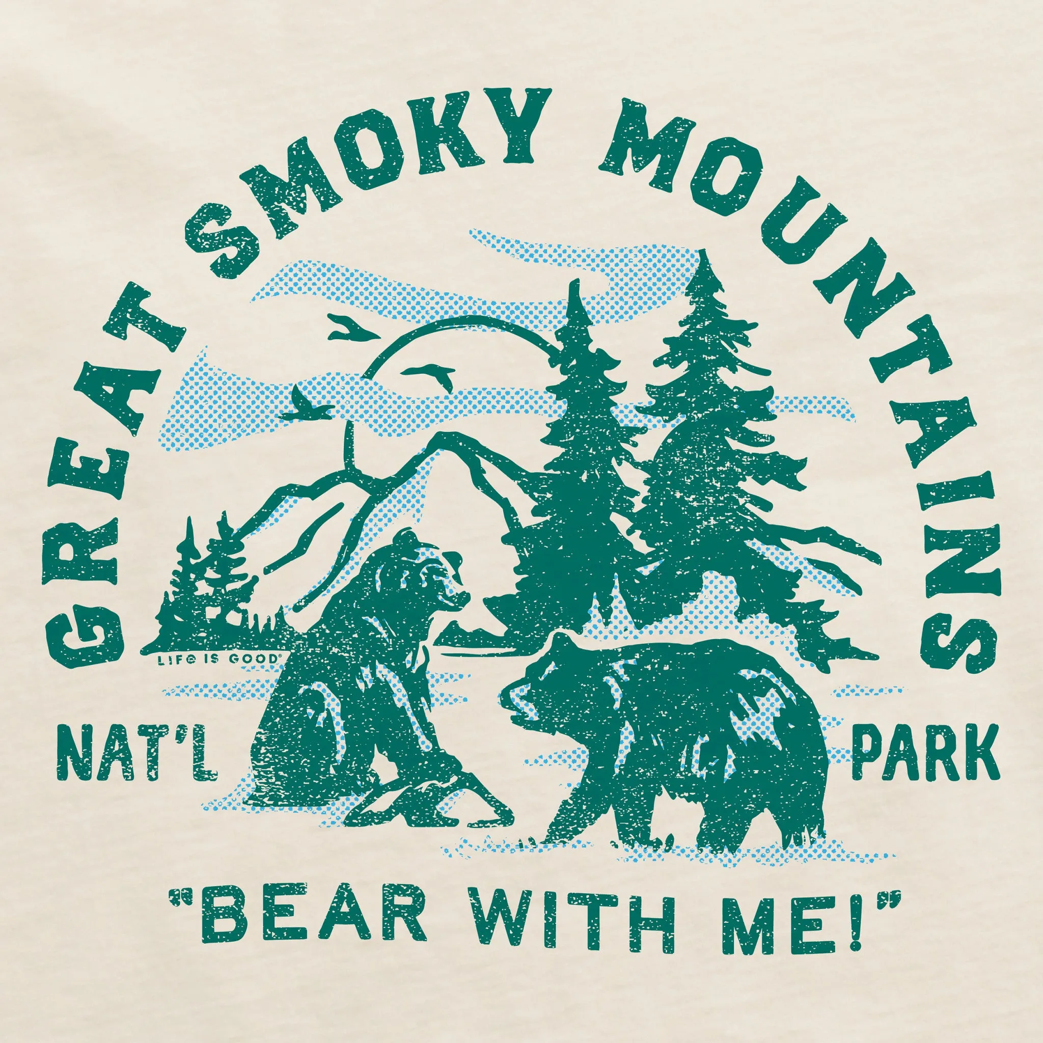 Women's Great Smoky Bear With Me Short Sleeve Crusher Boxy Tee Life is Good