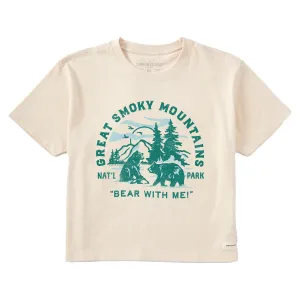 Women's Great Smoky Bear With Me Short Sleeve Crusher Boxy Tee Life is Good