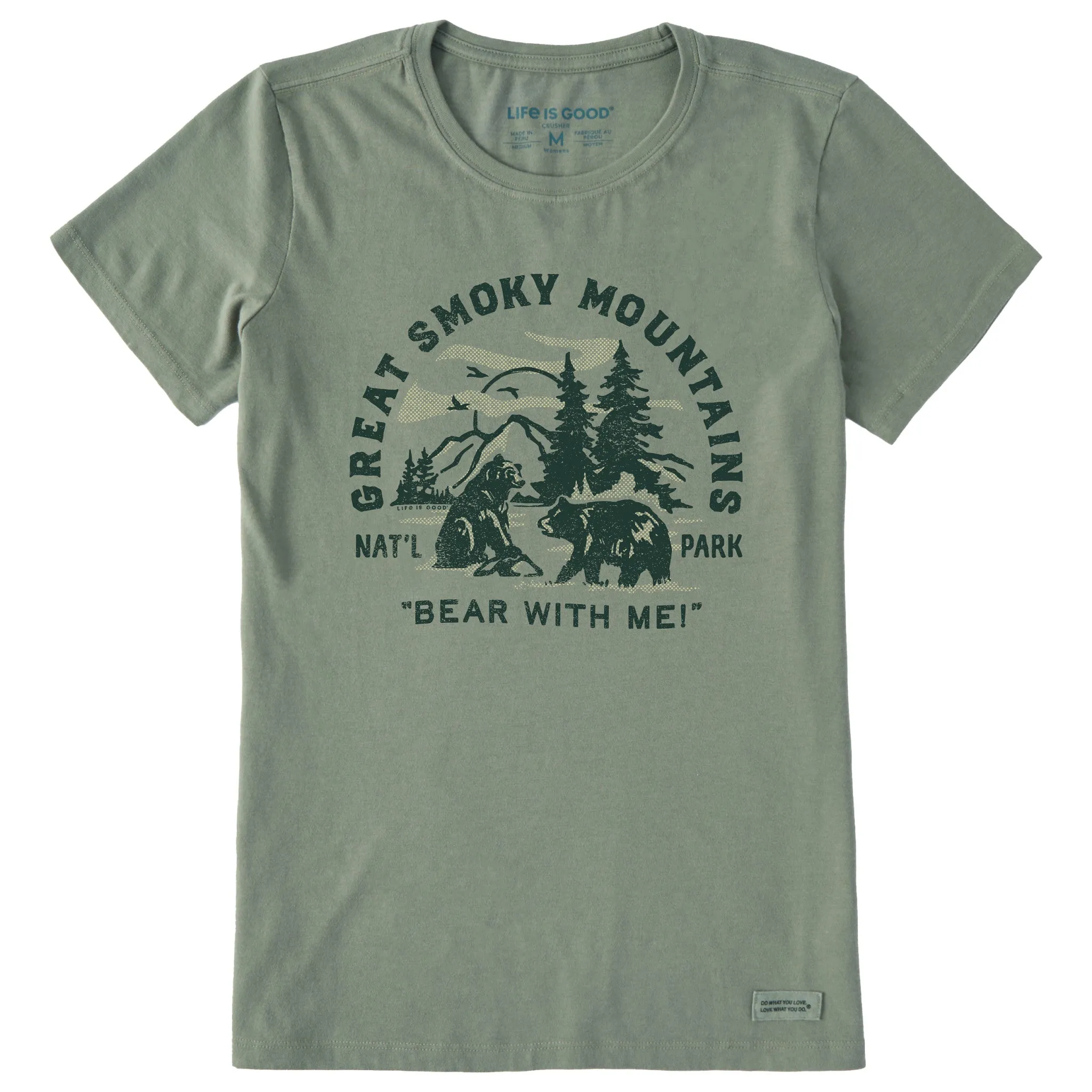 Women's Great Smoky Bear With Me Short Sleeve Crusher Tee Life is Good