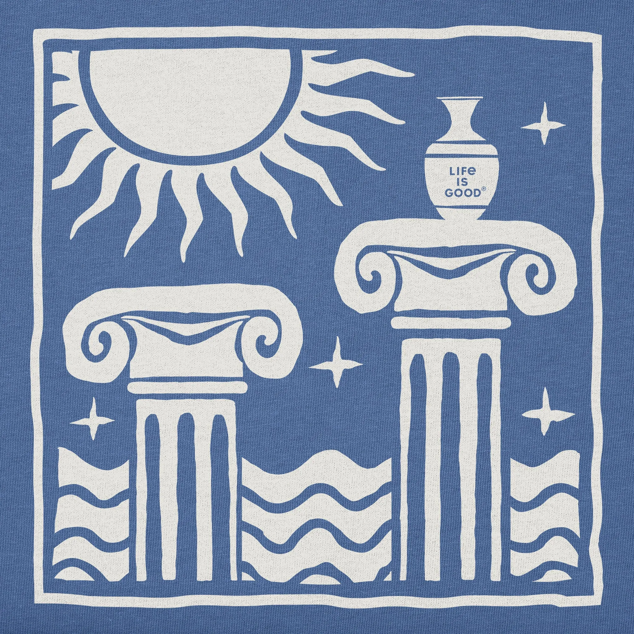 Women's Grecian Columns Short Sleeve Crusher Tee Life is Good