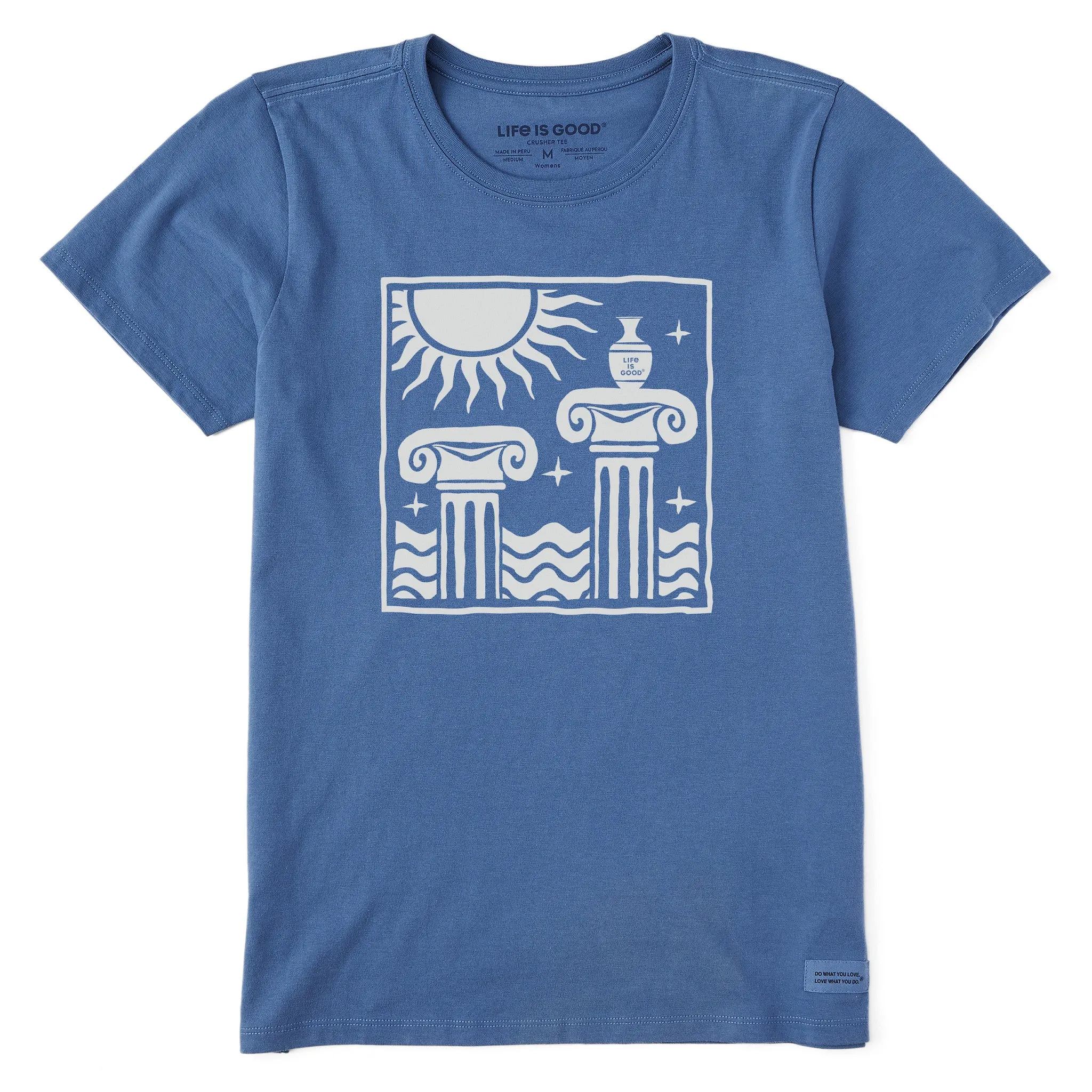Women's Grecian Columns Short Sleeve Crusher Tee Life is Good