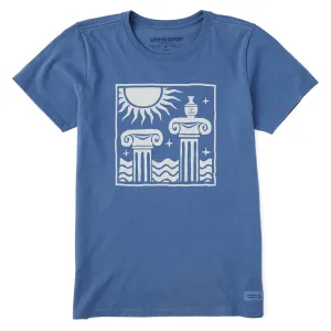 Women's Grecian Columns Short Sleeve Crusher Tee Life is Good
