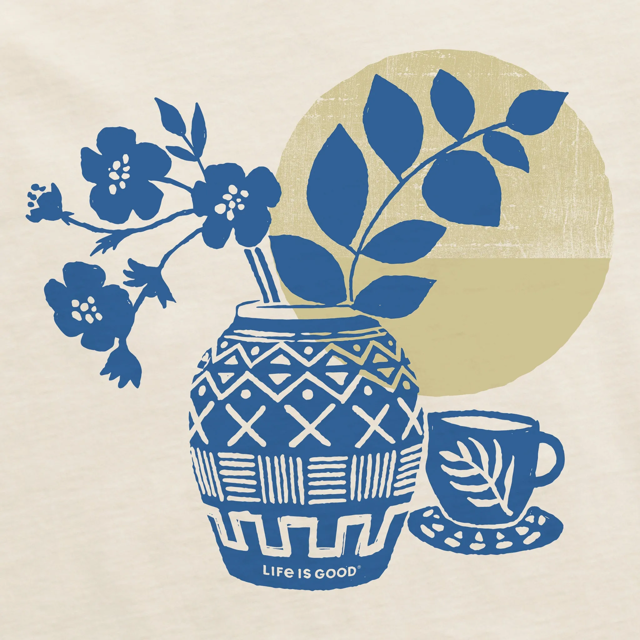 Women's Grecian Still Life Short Sleeve Crusher Tee Life is Good