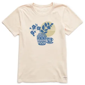 Women's Grecian Still Life Short Sleeve Crusher Tee Life is Good