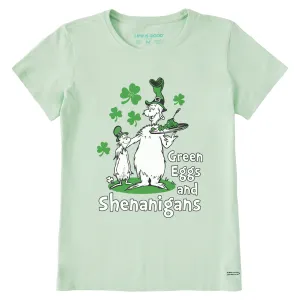 Women's Green Eggs and Shenanigans Short Sleeve Crusher Tee Life is Good