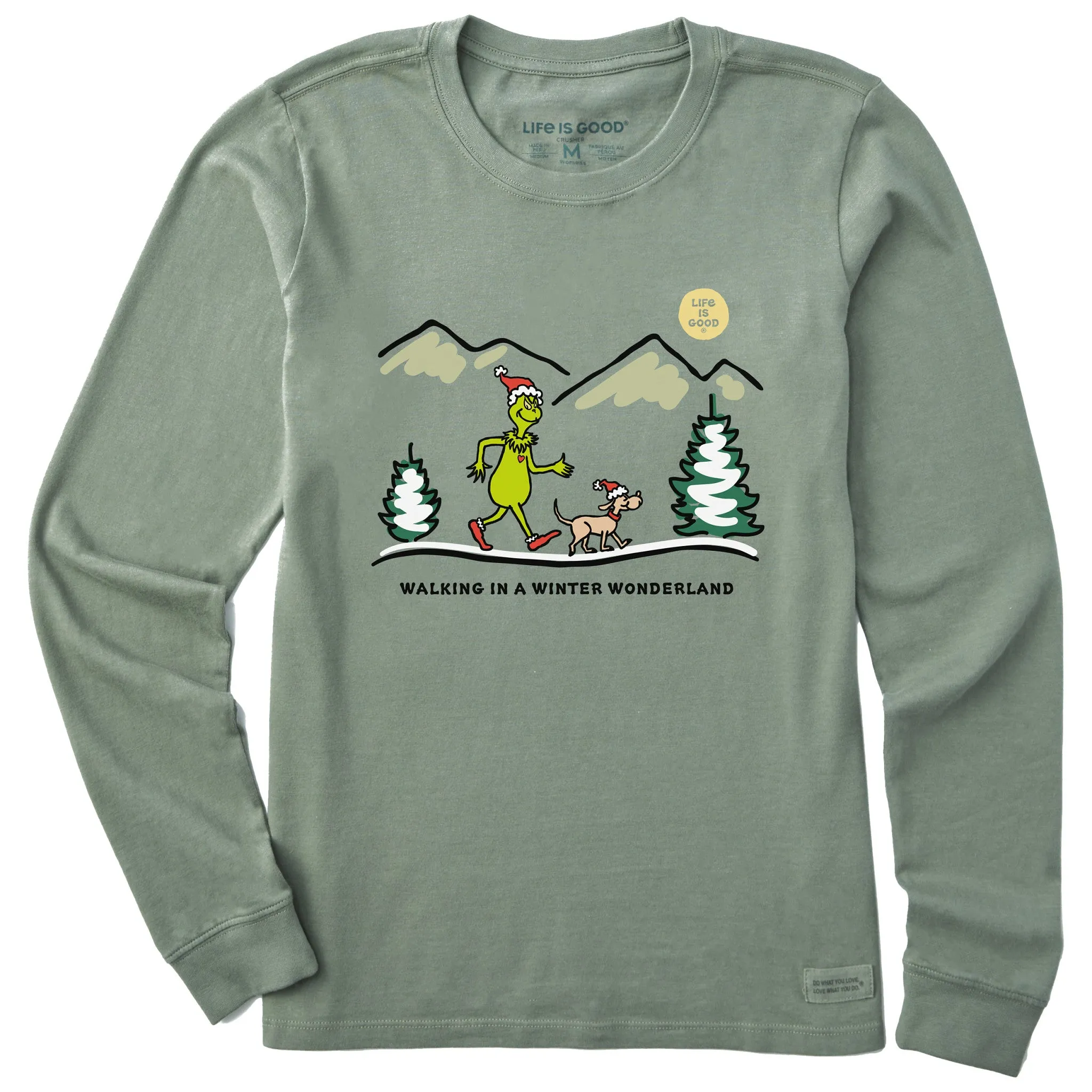 Women's Grinch and Max Scape Long Sleeve Crusher Tee Life is Good